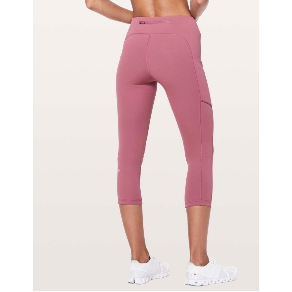 Lululemon‎ Womens Speed Up Crop 21" Size 6 Moss Rose Leggings Running Yoga